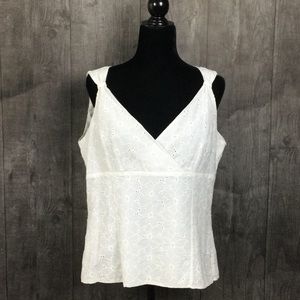 Ann Taylor Factory women’s plus 14 eyelet blouse